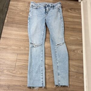 American Eagle Outfitters Distressed Light Blue Jeans